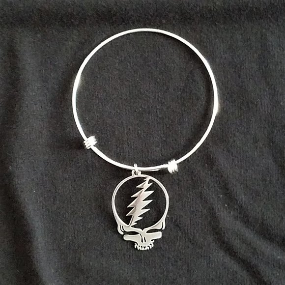 3 Piece Grateful Dead Steal Your Face Gift Set Earrings, Bracelet & Necklace - Picture 6 of 8